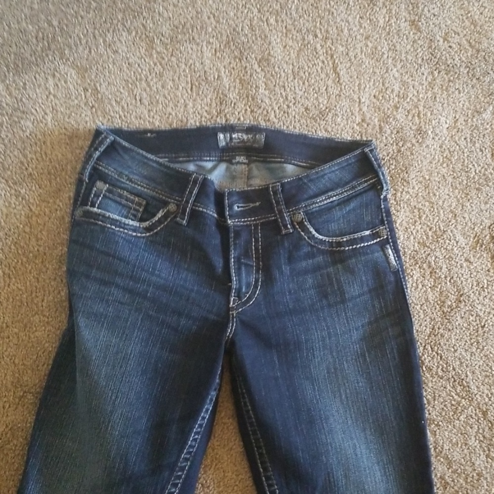 silver jeans